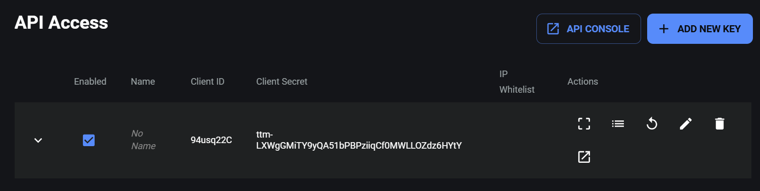 Save API Keys